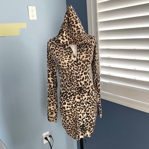 Brand new with tag! Japan leopard print knit cardigan/dress